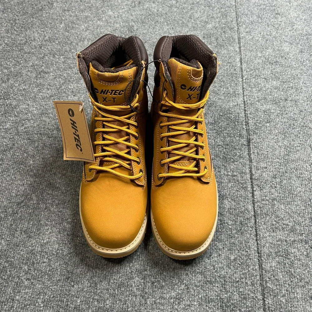 NEW Hi-Tec X-T Mens 9 Cade Steel Toe Waterproof Work Boots Wheat Brown CH80044M‎